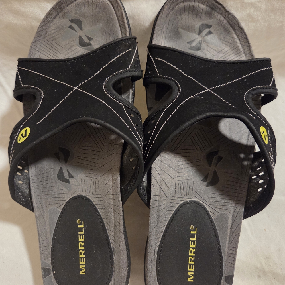 Merrell Black Slide Sandals